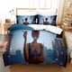 thumbnail image 1 of Funda nórdica Cyberpunk Edgerunners con fundas de almohada, juego de ropa de cama suave de lujo con impresión 3D, fácil cuidado, con cierre de cremallera David y Lucy, diseño único anti-, 1 of 3