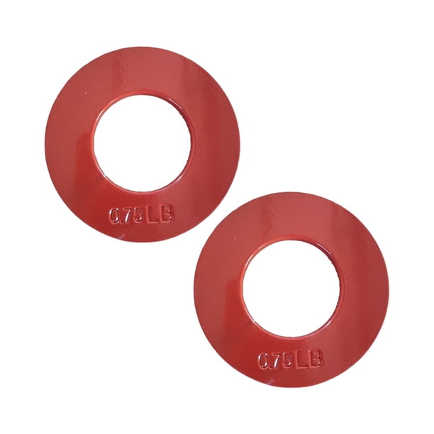 2 Discos De Pesas Fraccionadas Codificados Por Colores Para Entrenamiento De Fuerza, Portátiles, Rojos, 0,75 Lb