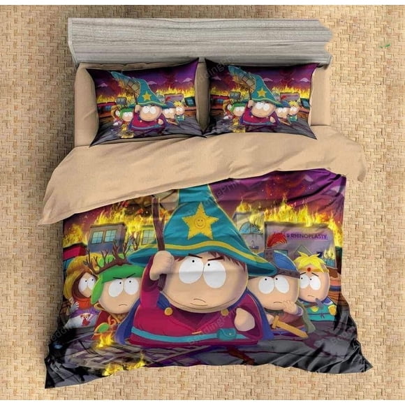 South Park Bed Sheet Quilt Duvet Cover Set Pillowcase Bedding Set3-Piece Bedding Set (1 Duvet Cover + 2 Pillow Shams)