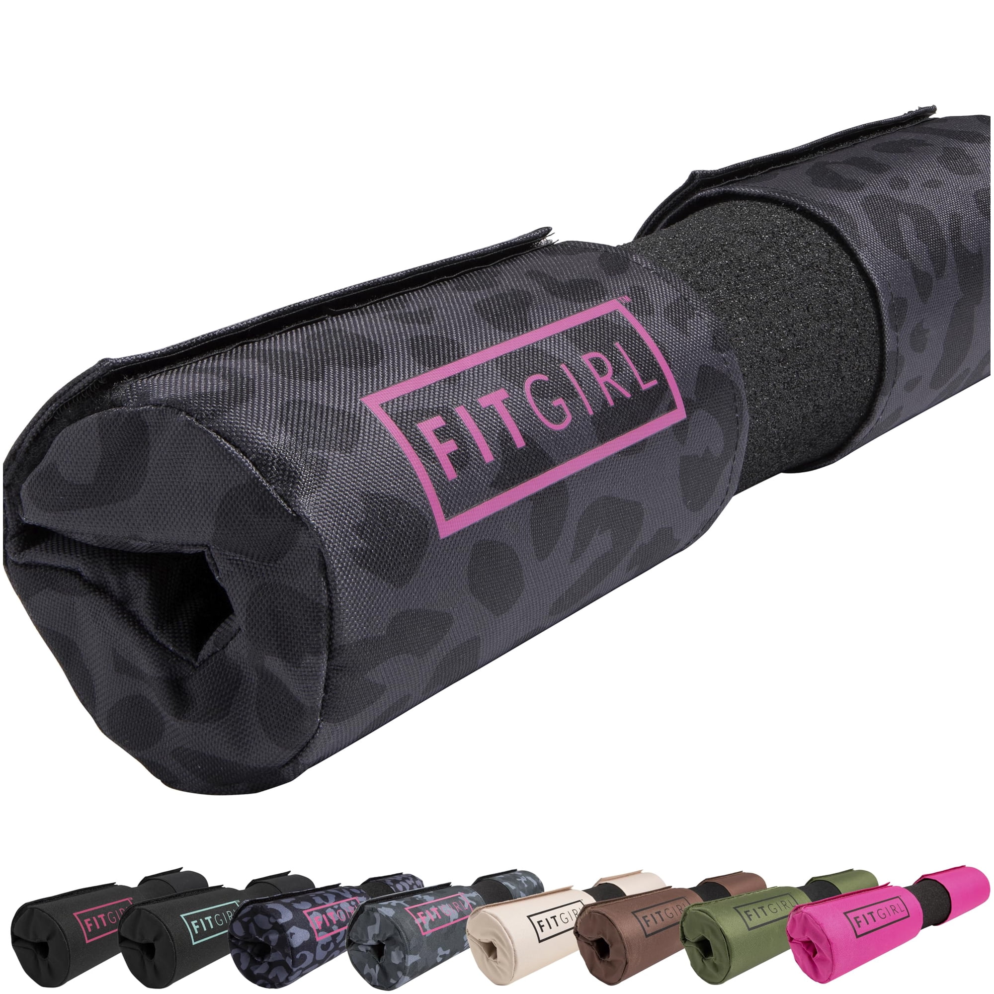 Fit Girl - Almohadilla Para Mancuernas Fitgirl Para Sentadillas Y Cadera Black Leopard