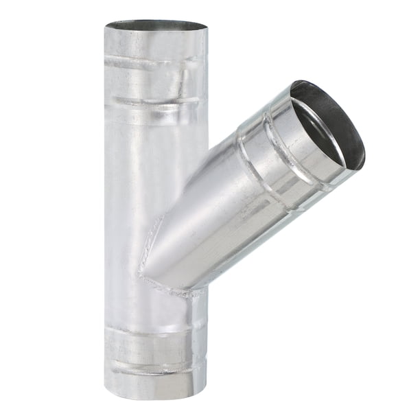 Conector en Y de divisor de conducto de 3 vías de hierro plateado Uxcell Adaptador de tubo de escape de manguera de ventilación de aire de 3 pulgadas