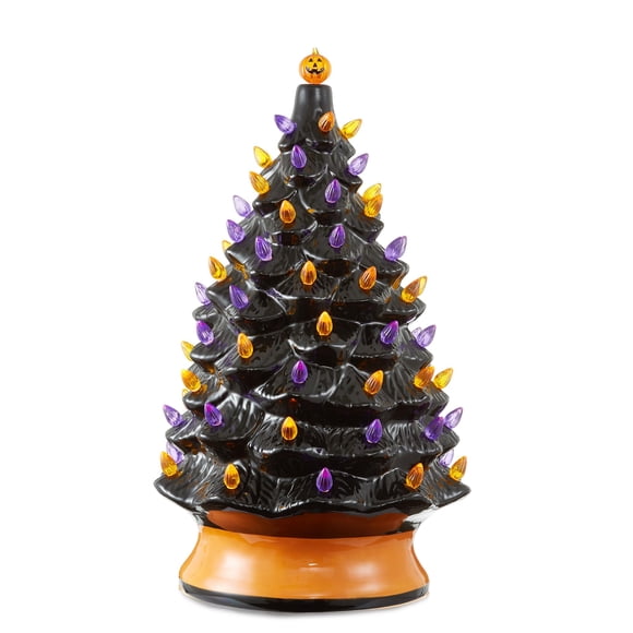 Árbol de Halloween de Casafield para decoración, 60 cm, 148 luces
