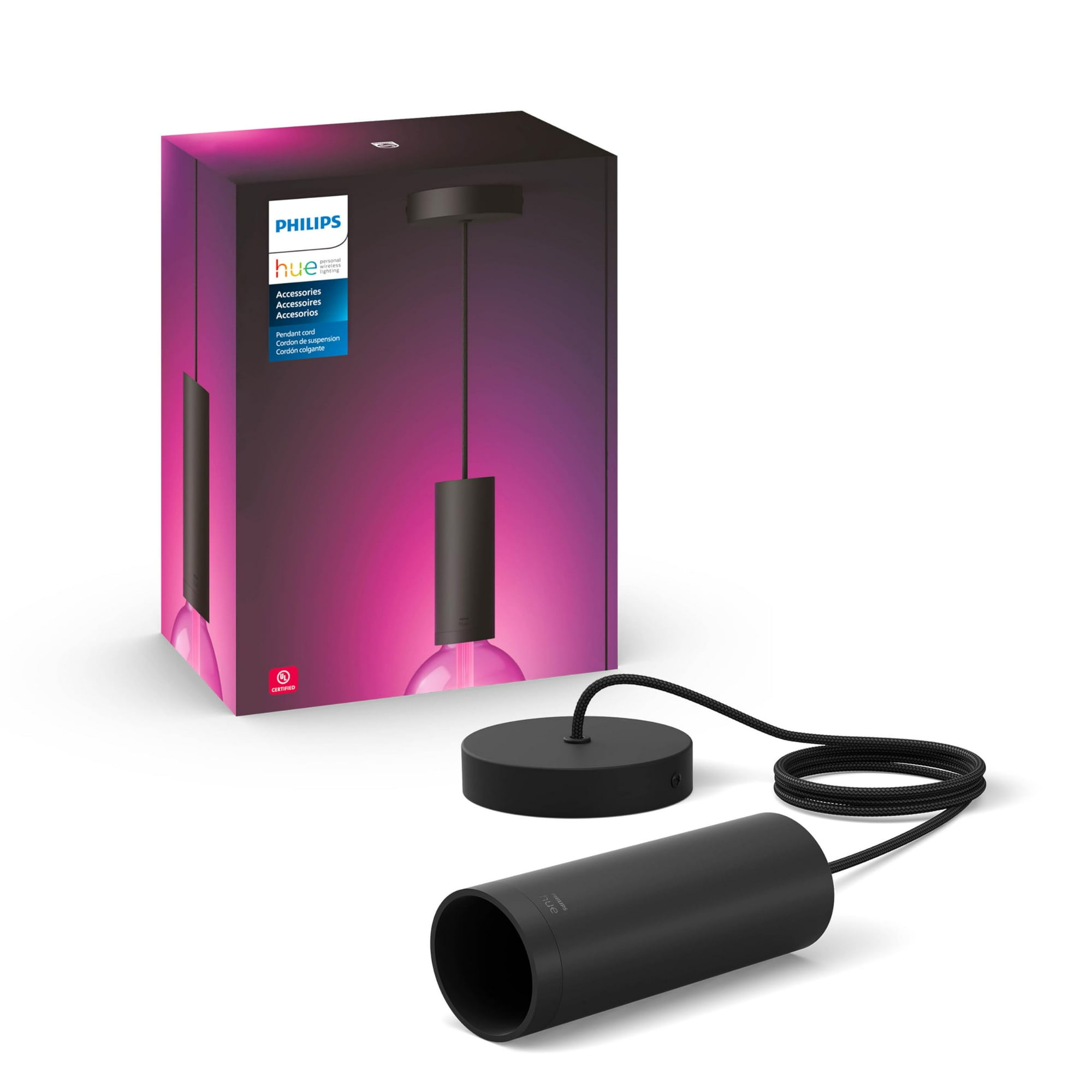 Cable Colgante Para Lámpara Colgante Philips Hue Lightguide, Negro