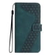 thumbnail image 1 of Funda tipo cartera para Motorola Moto G86 Power 5G con tarjetero, bolsillo para billetes, soporte, cierre magnético y correa para la muñeca, funda tipo folio con textura geométrica verde, 1 of 5
