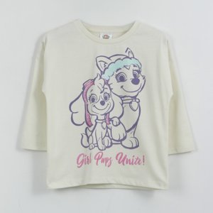 Polera Manga Larga Niña Everest & Skye Blanco Paw Patrol