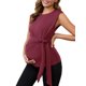thumbnail image 4 of INSPIRE CHIC Blusa de Maternidad para Mujer con Cinturón en la Cintura Manga Corta Verano 2025 Camiseta Oficina Trabajo Pequeña Roja, 4 of 6