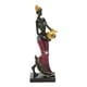 thumbnail image 2 of Figura Africana Figura De Mujer Pieza De Arte Para El Hogar Adorno De Soporte De Mesa Dorado, 2 of 3