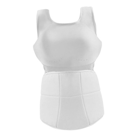 Magideal - Protector De Pecho Para Karate Mujeres Chaleco Protector Deportivo Abdominal Ergonómico Transpirable Poliéster Adecuado Para Entrenamiento Boxeo Gimna L