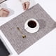thumbnail image 1 of XmhyTop Juego de 6 Manteletes Individuales para Mesa, Hechos de PVC Resistente, Antideslizantes y Termorresistentes, Ideal para Hogares, Restaurantes y Cocinas, Estilo C, 45*30cm, Gris oscuro, 1 of 5