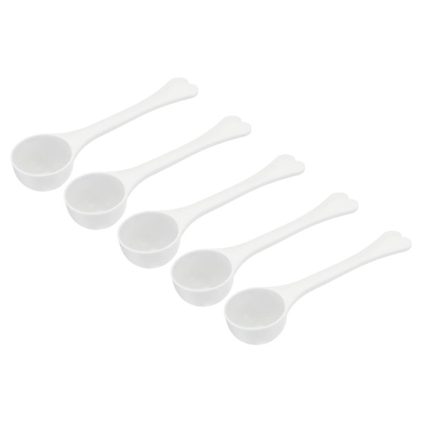 Cucharas Micro Uxcell 3 Gramos Cucharón Medidor Plástico Fondo Redondo Mini Cuchara Paquete de 15