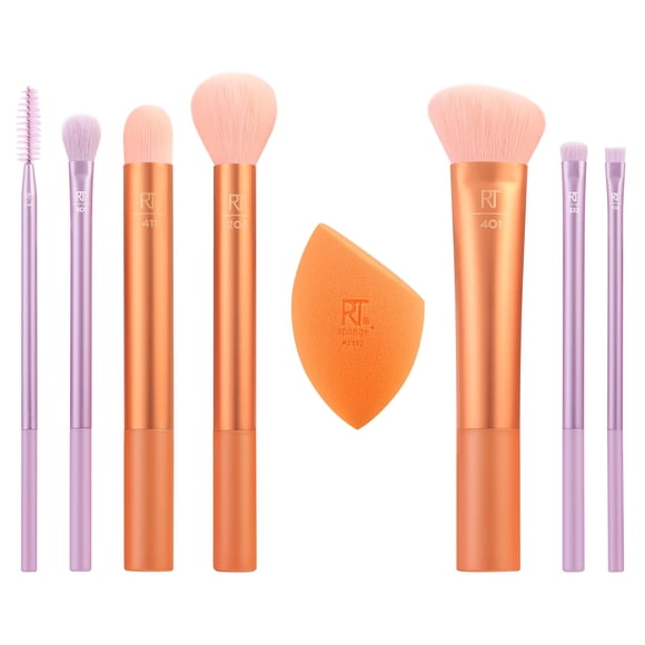 Kit de brochas y esponjas de maquillaje Real Techniques Level Up, 8 piezas