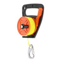 Magideal - Scuba Diving Reel Handle Yellow Line Kayak Anchor Safety Gear For Wreck Exploration Snorkeling Spear Fishing Diving Cave Dive , Naranja 46M
