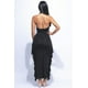 thumbnail image 4 of Conjunto De Body Ajustado De Encaje Sin Mangas Con Cuello Halter Y Falda Con Volantes Negro (para Mujer), 4 of 4