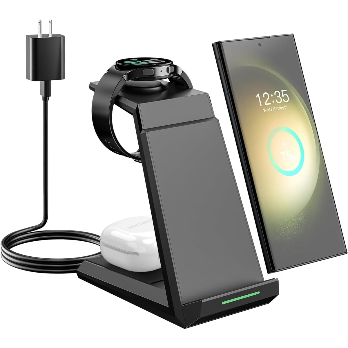 Cargador Inalámbrico Nanami 3 En 1 Rápido Para Samsung