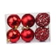 thumbnail image 3 of 6 Piezas De Adornos De Bolas De Navidad, Manualidades, Decoración Navideña Para Fiestas De Año Nuevo, Color Rojo, 3 of 3