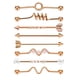 thumbnail image 5 of 8 Piezas Industrial Barbell Stud Pendiente Pendiente Unisex, 5 of 5