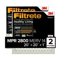Filtro De Aire Filtrete 20X20X1 Mpr 2800 Merv 14 2 Filtros
