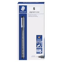 Bolígrafo Fino Staedtler Pigment Liner, 0,3 Mm, Negro, 5 Bolígrafos