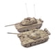 thumbnail image 1 of 2 Piezas 1/72 Kits De Modelo De Tanque De Construcción Artesanal Para Exhibición Recuerdo Niño Amarillo, 1 of 5