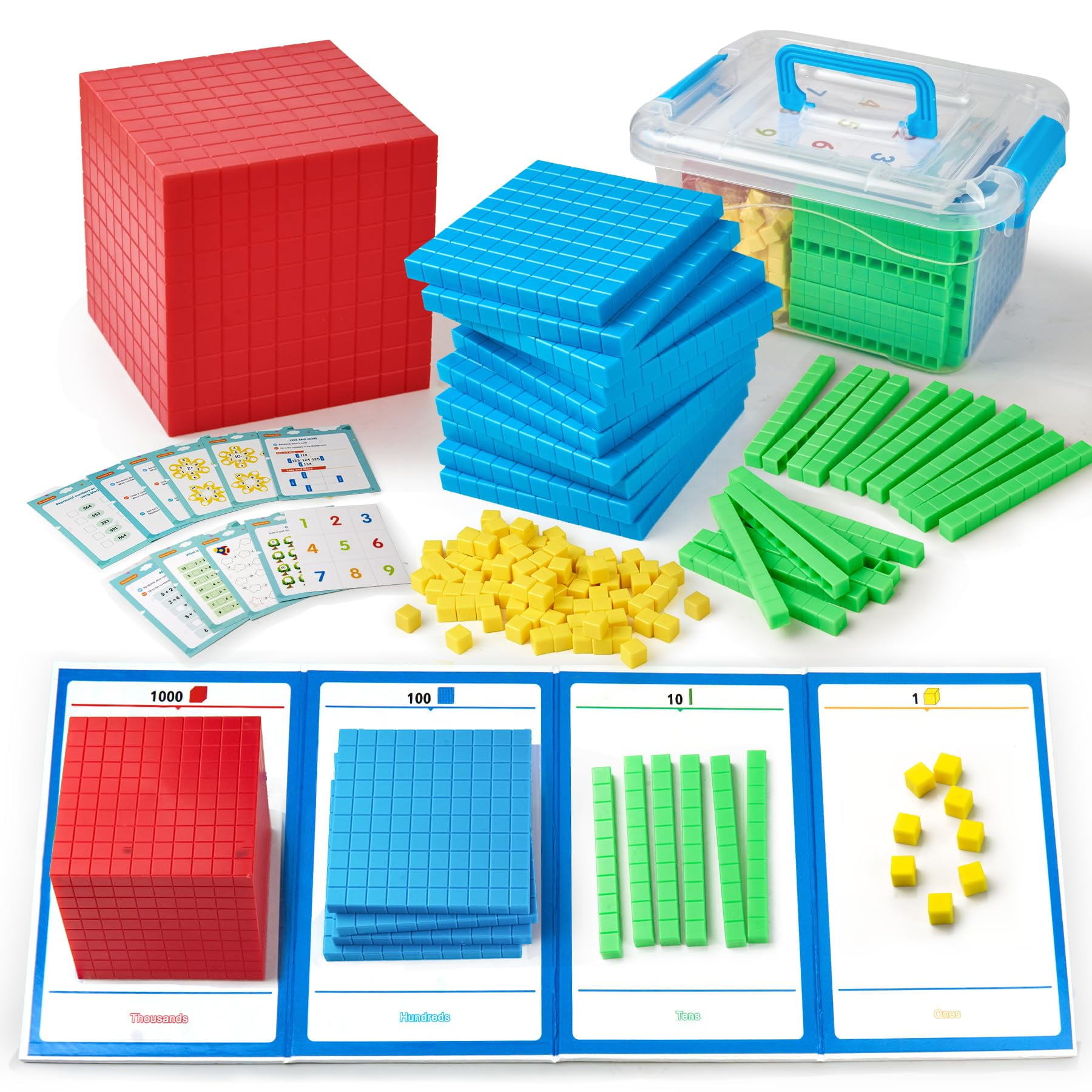 Stochastic Box - Caja Estocástica Math Manipulatives Con Base De Diez Bloques, 143 Unidades