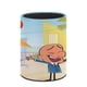 thumbnail image 3 of Sr. Magoo-theme Cylinder Pen Holder Pencil Organizer with Flannel Lining PVC Leather Material Cardboard Base for study work 10*8CM, 3 of 6