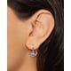 thumbnail image 2 of Pendientes Disney Stitch Hoop plateados chapados en destello para mujer, 2 of 6