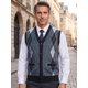 thumbnail image 5 of INSPIRE CHIC Chaleco de Punto con Botones y Cuello en V sin Mangas para Hombre, Estilo Casual, con Diseño de Rombos, Talla S, Gris Oscuro, 5 of 6