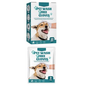 Ioensy - 10 Toallitas Desechables Para Limpieza De Mascotas, Guantes De Limpieza Para Perros Y Gatos.