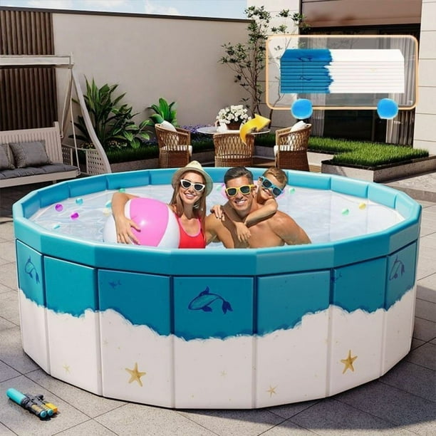 Selonis Piscina Plegable Con 100 Bolas De Colores – Parque Infantil De Poliéster Para Niños Y Mascotas, Azul Y Multicolor