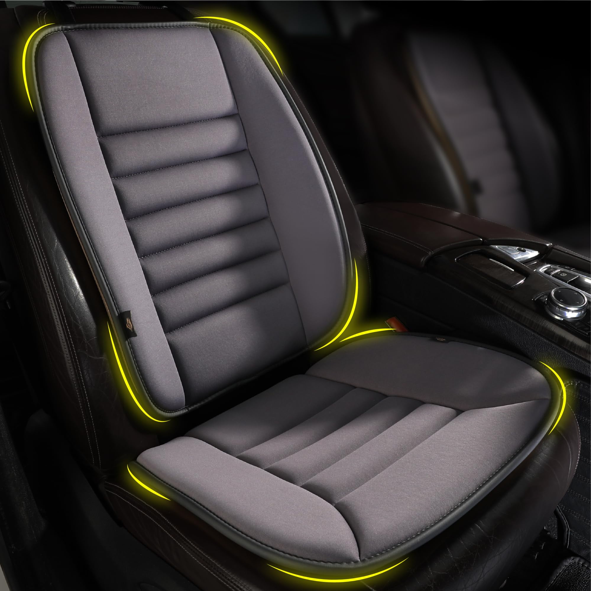 Kingphenix - Cojín Para Asiento De Coche Con Almohada De Respaldo