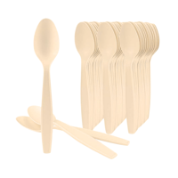 Genérica - Cucharas Compostables 16Cm Pack 50Unds Cuchara Beige