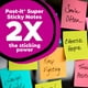 thumbnail image 3 of Sticky Notes Post-it Super Sticky Notes, 4 x 4 pulgadas, 6 blocs Supernova Neons, 3 of 9