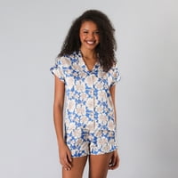Set Top Camisero + Short Flores Mujer 33832-244