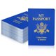 thumbnail image 1 of Cuaderno de pasaporte XIISVINT azul con pegatinas para niños, 30 unidades, 1 of 7