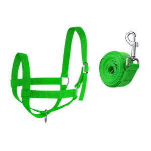 Ioensy - Cabestro De Nailon Ancho Para Vacas Con Cuerda Guía Para Terneros, Ganado Vacuno Y Vacas