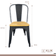 thumbnail image 4 of Pack de 4 sillas Tolix con asiento de madera Clara - Negras, 4 of 4