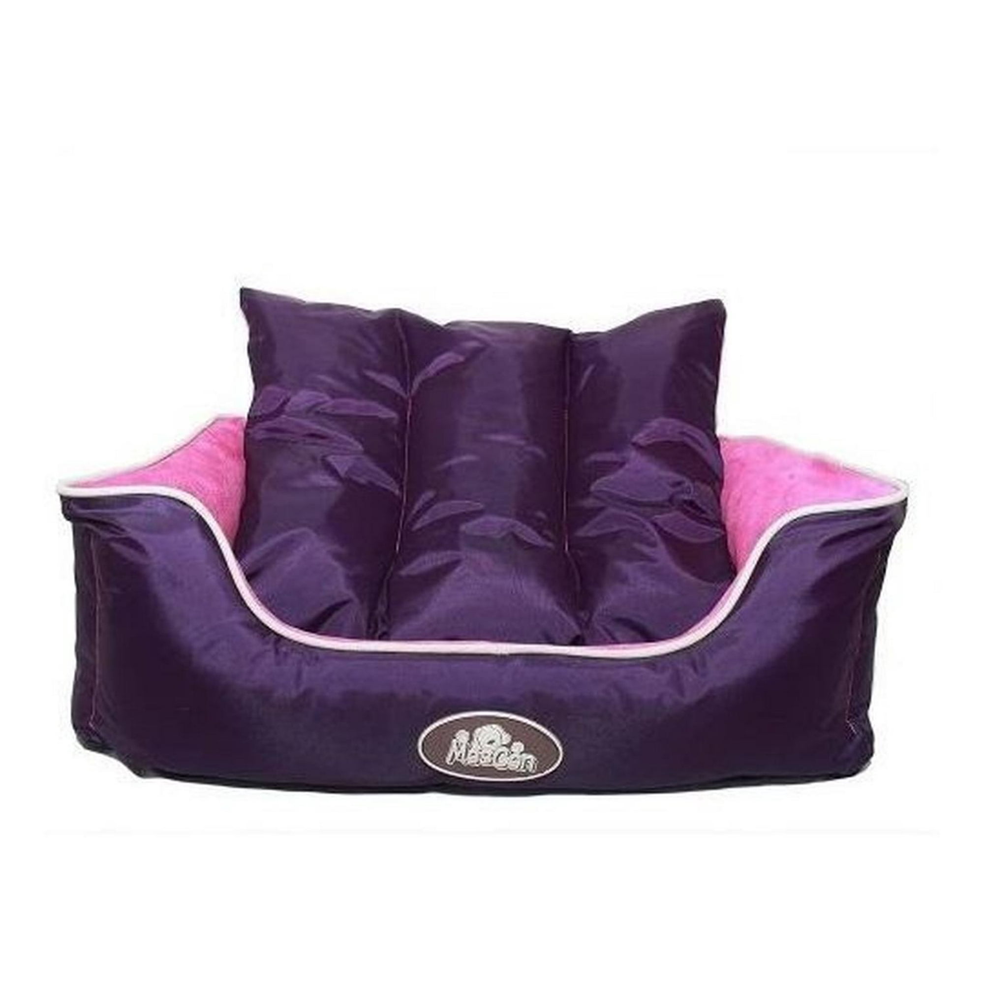 Cama Reversible Doble Color Perro Talla L Morado Mascan Purpura