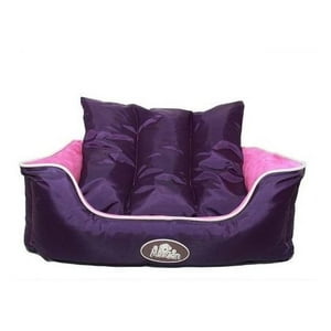 Cama Reversible Doble Color Perro Talla L Morado Mascan Purpura