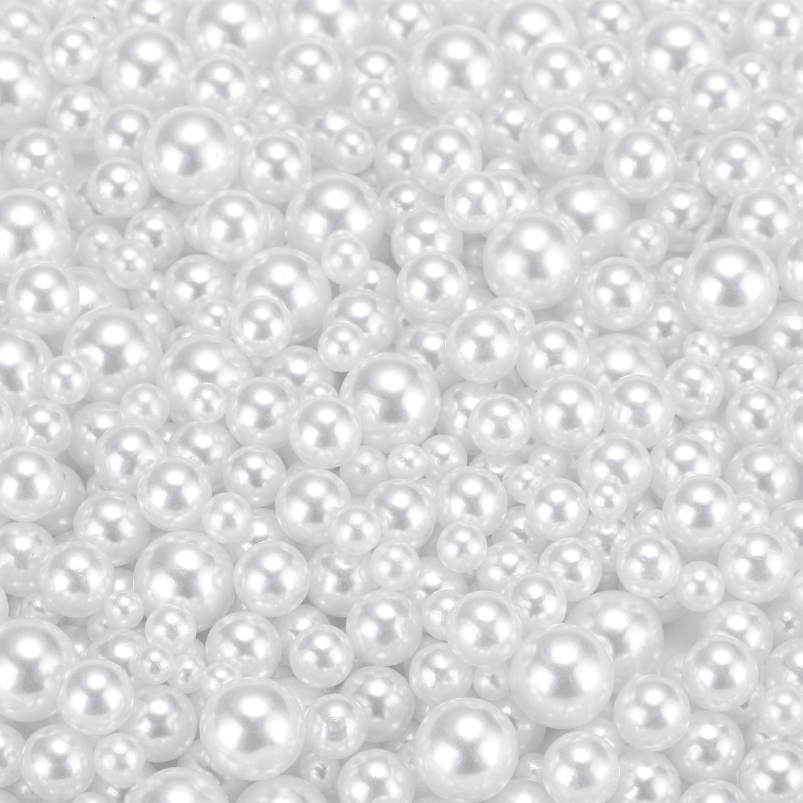 Perlas Falsas Uxcell Abs 900 Piezas Blanco 3-8mm