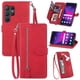 thumbnail image 1 of Para Samsung Galaxy S26 Ultra 5G Funda de 6.9 Pulgadas, Billetera para Mujer Hombres, Duradera de Cuero PU Magnética con Tapa, Correa de Cordón, Correa de Muñeca con Cierre, Tarjetero, Billetera,, 1 of 10
