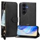 thumbnail image 2 of Funda Billetera Cremallera para Samsung Galaxy S25 FE con Porta Tarjetas, Soporte y Correa Negro, 2 of 5