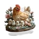 thumbnail image 1 of Hen Y Pollitos 2d Signo Acrílico Plano Coleccionable Para El Gabinete De Sala De Estar En El Hogar, 1 of 5