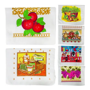 Genérico - Set 12 Paños De Cocina Toallas Estampadas Polar