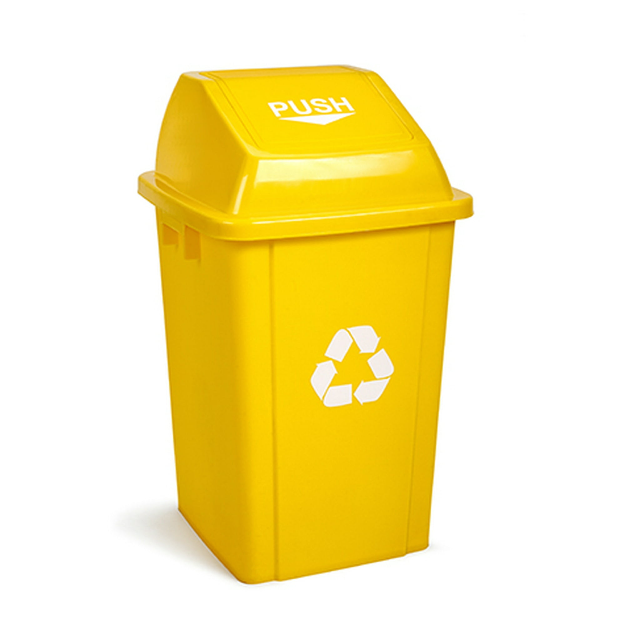 Recilock - Basurero Tapa De Push: 60 Litros - Amarillo