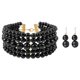thumbnail image 5 of Gargantilla De Perlas Y Pendientes Para Mujer Conjunto De Bisutería Negro, 5 of 5