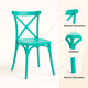 thumbnail image 5 of Pack 4 Sillas de Terraza o Comedor Crossback Danubio - Menta, 5 of 7