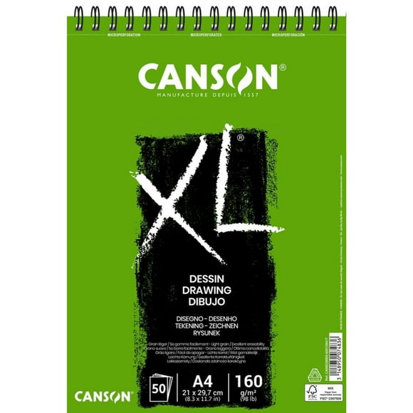 Croquera Dibujo Canson XL Dessin 160gr A4 21x29cm 50 hojas
