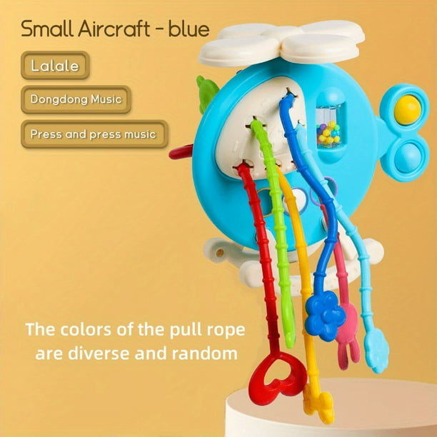 Baby Finger Fun, Sensory Development, Rope Pulling Toys, 1-3 Years Old, Helicopter Toys