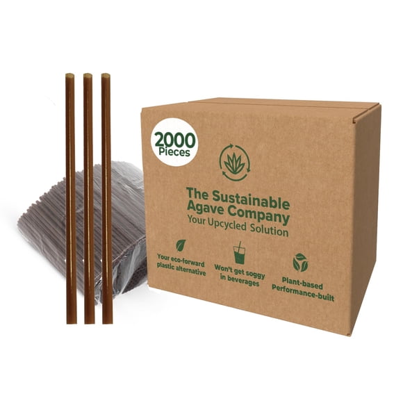 Pajilla reutilizable THE SUSTAINABLE AGAVE COMPANY 20 cm (paquete de 2000)