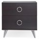 thumbnail image 4 of Acme Elms Mesita de noche de madera de 2 cajones, color espresso, 4 of 8